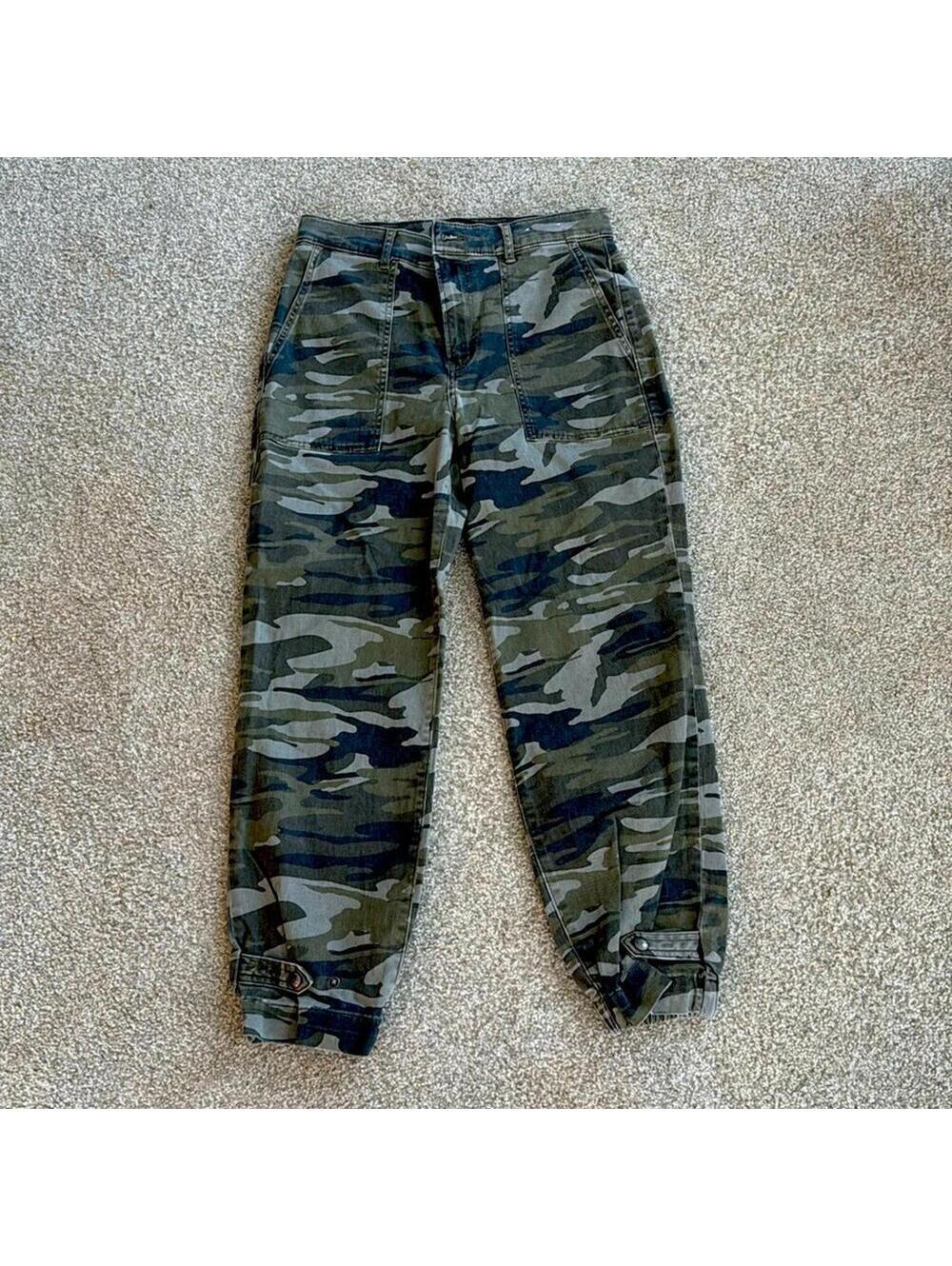 Express Cropped Straight High Rise Camo Pants Size 4R